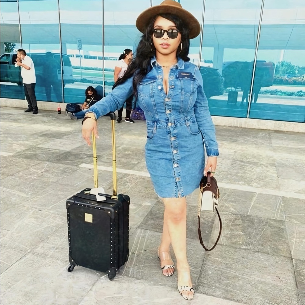 Guess Long Sleeve Denim Dress